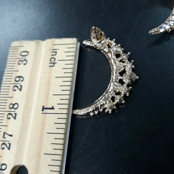 3 For $15 New Elegant Crystal Crescent Moon Earrings - Picture 7 of 9